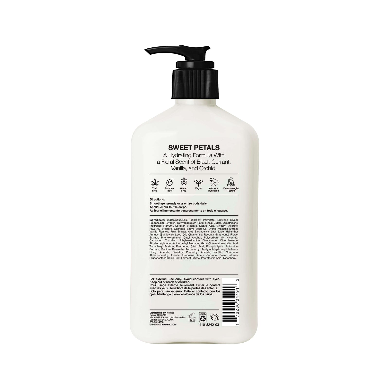 Hempz Sweet Vanilla Creme & White Orchid Moisturizing Body Lotion
