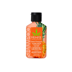 Hempz Travel-Size Sweet Pineapple & Honey Melon Herbal Shampoo with Vegan Biotin & Vitamin C for Thin/Fine Hair