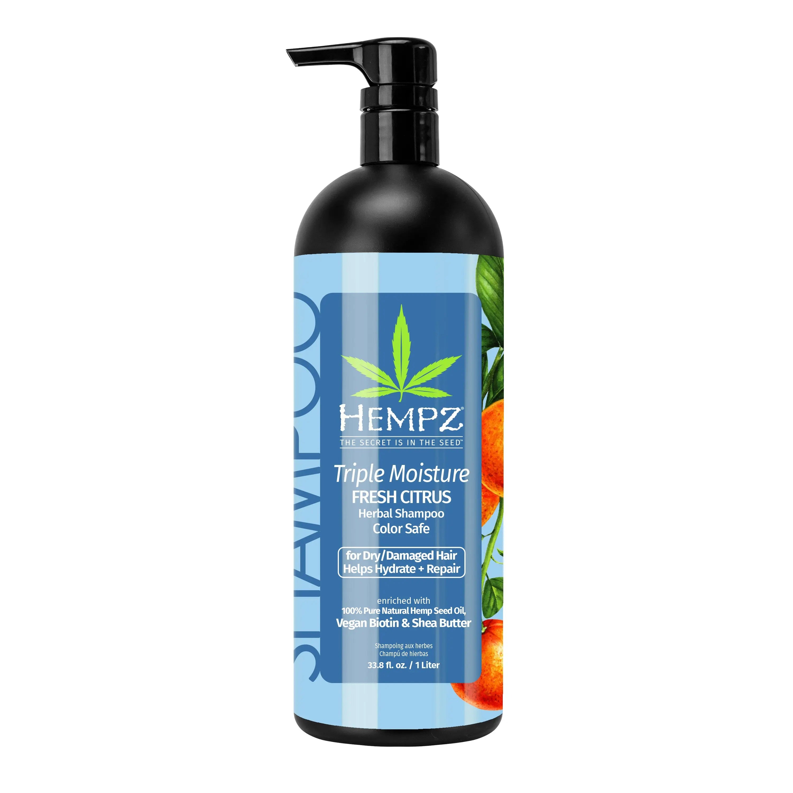 Hempz Triple Moisture Fresh Citrus Herbal Shampoo with Vegan
