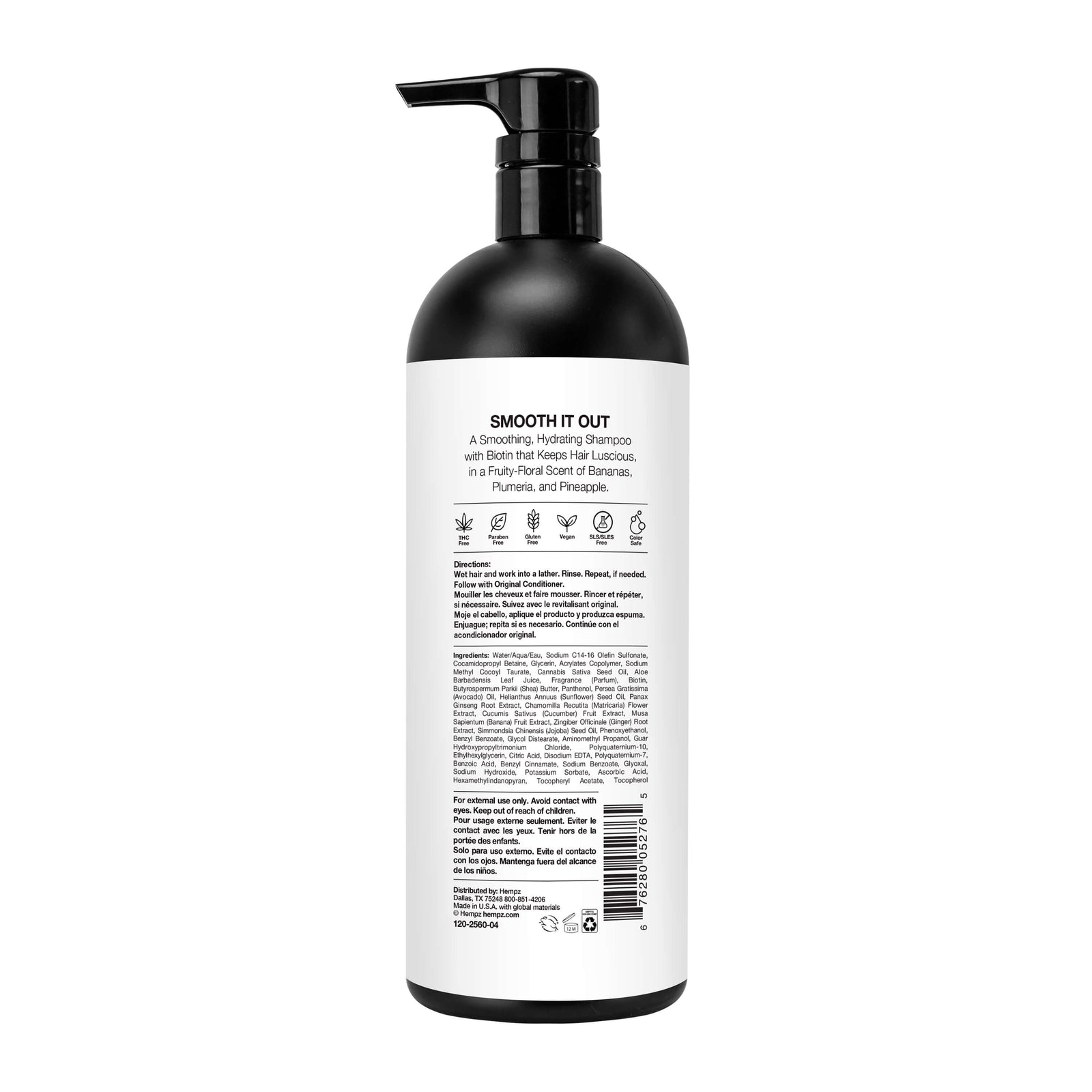 Hempz Original Floral Banana Herbal Shampoo with Vegan Biotin