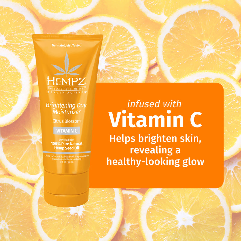 Hempz Beauty Actives Brightening Day Facial Moisturizer Citrus Blossom with Vitamin C