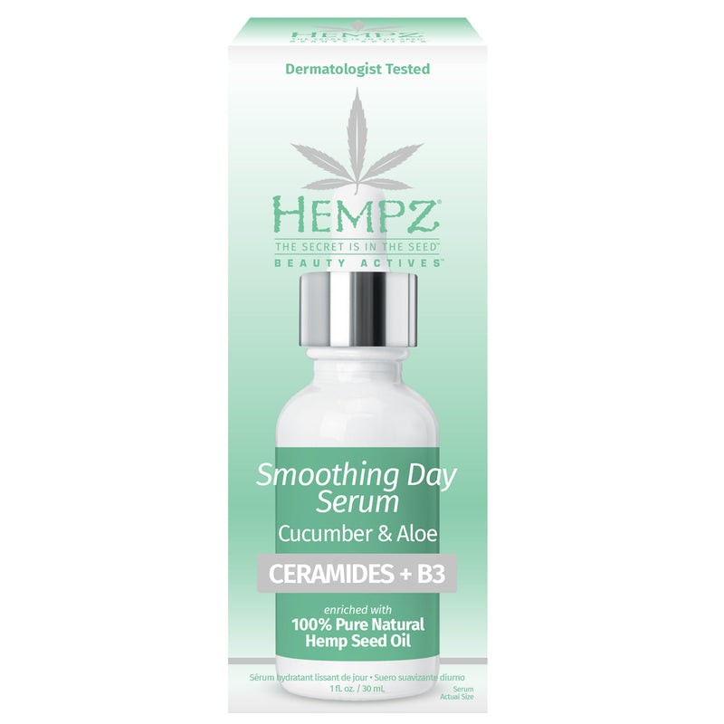 Hempz Beauty Actives Cucumber & Aloe Smoothing Day Serum with Ceramides + B3 Box