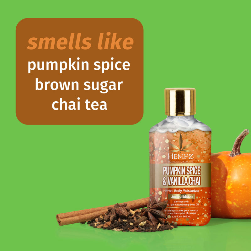 Travel-Size Pumpkin Spice & Vanilla Chai Herbal Body Moisturizer