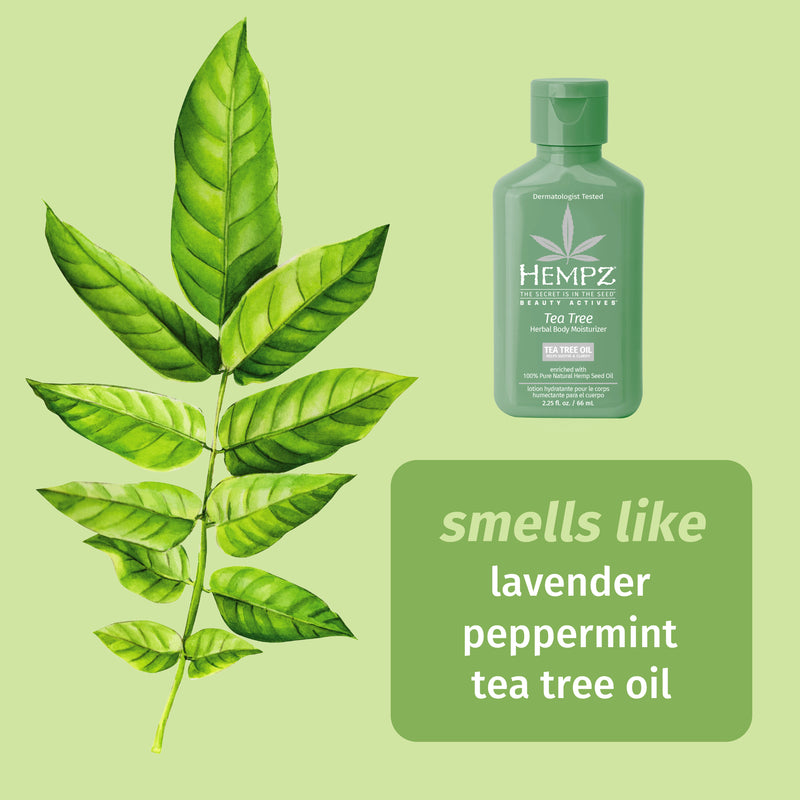 Hempz Beauty Actives Tea Tree Herbal Body Moisturizer fragrance notes