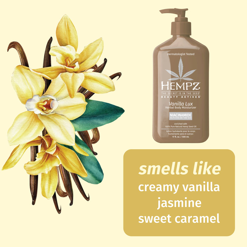 Hempz Beauty Actives Vanilla Lux fragrance notes