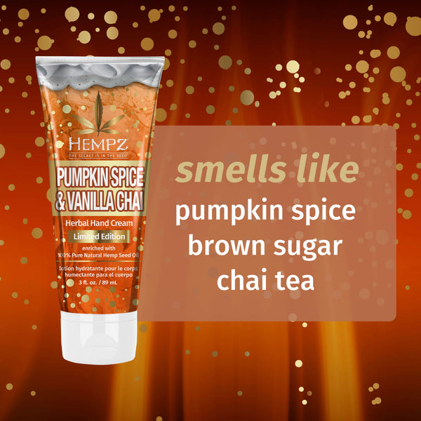 Hempz Pumpkin Spice & Vanilla Chai Herbal Hand Cream fragrance notes