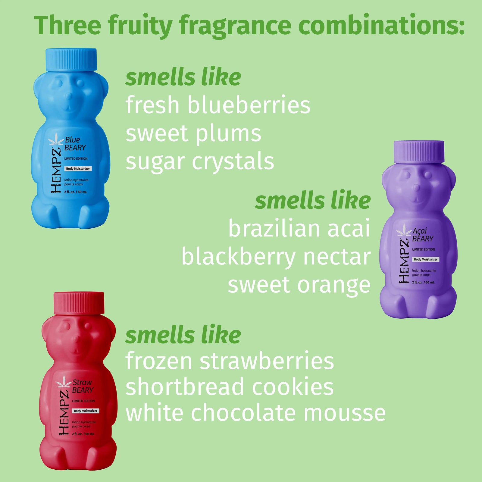 Hempz Little Bearies Mini Moisturizing Lotion Set