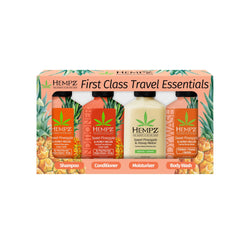 Hempz Sweet Pineapple & Honey Melon Body Wash, Shampoo, Conditioner & Moisturizing Lotion Set for Travel and Gifts