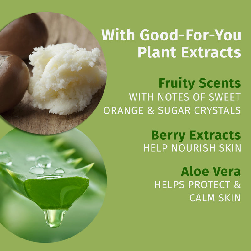 Contains good for you Plant Extracts, Berry Extracts and Aloe Vera 