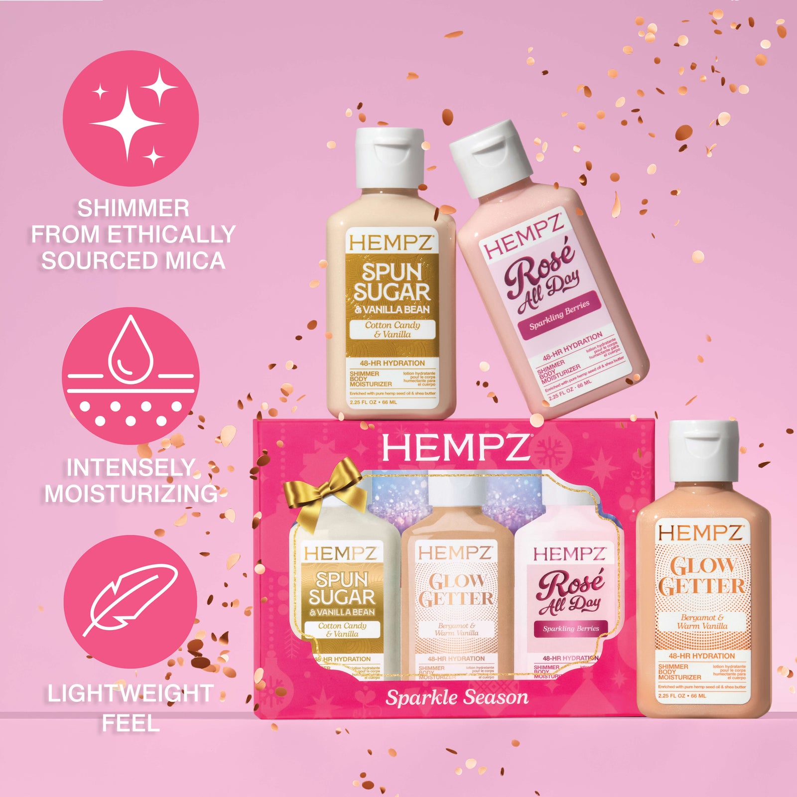 egas hamie sparkle lotion 2本セット Sparkle Season Mini Shimmer Moisturizing Body Lotion Gift Set