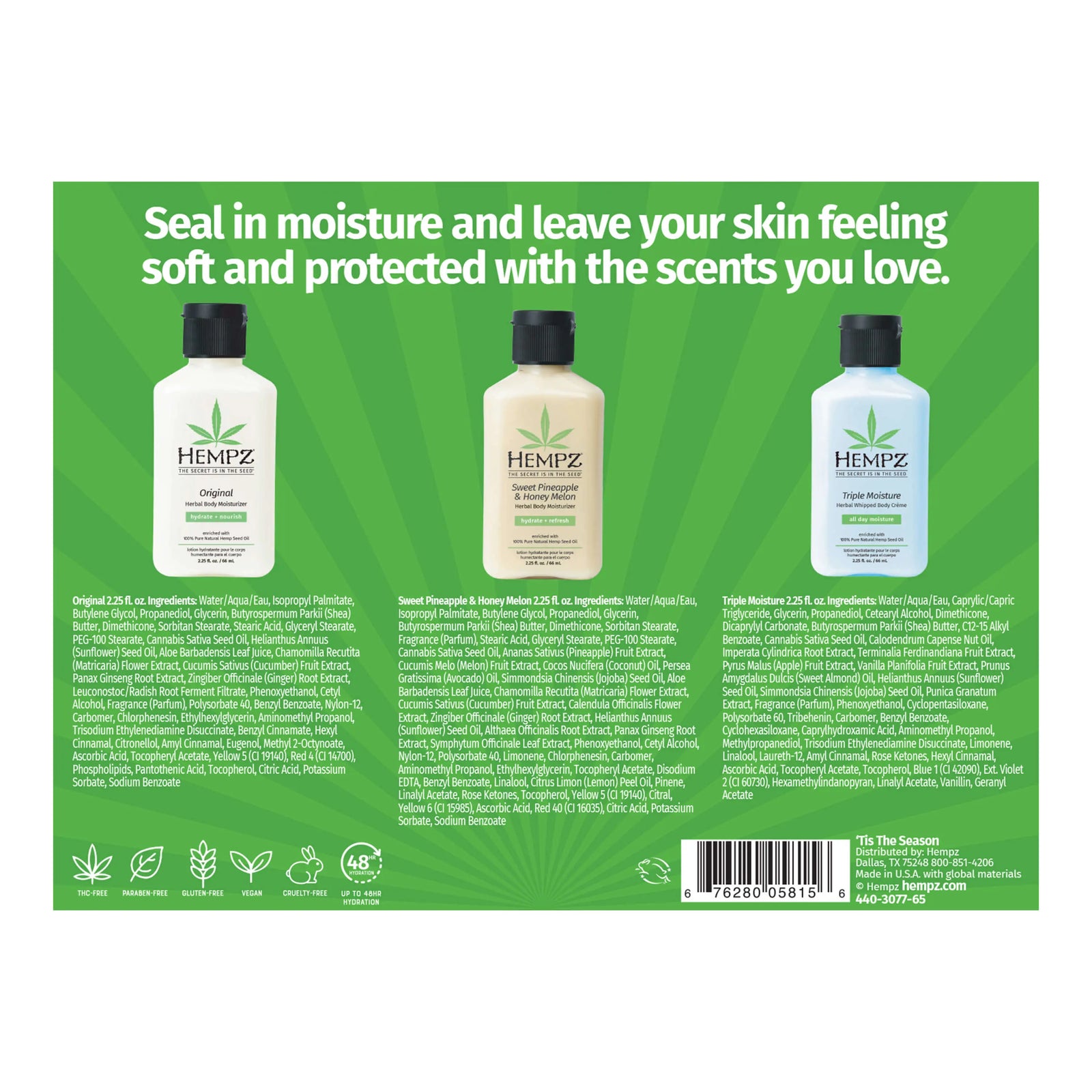 Tis' the Season Mini Moisturizing Lotions Gift Set