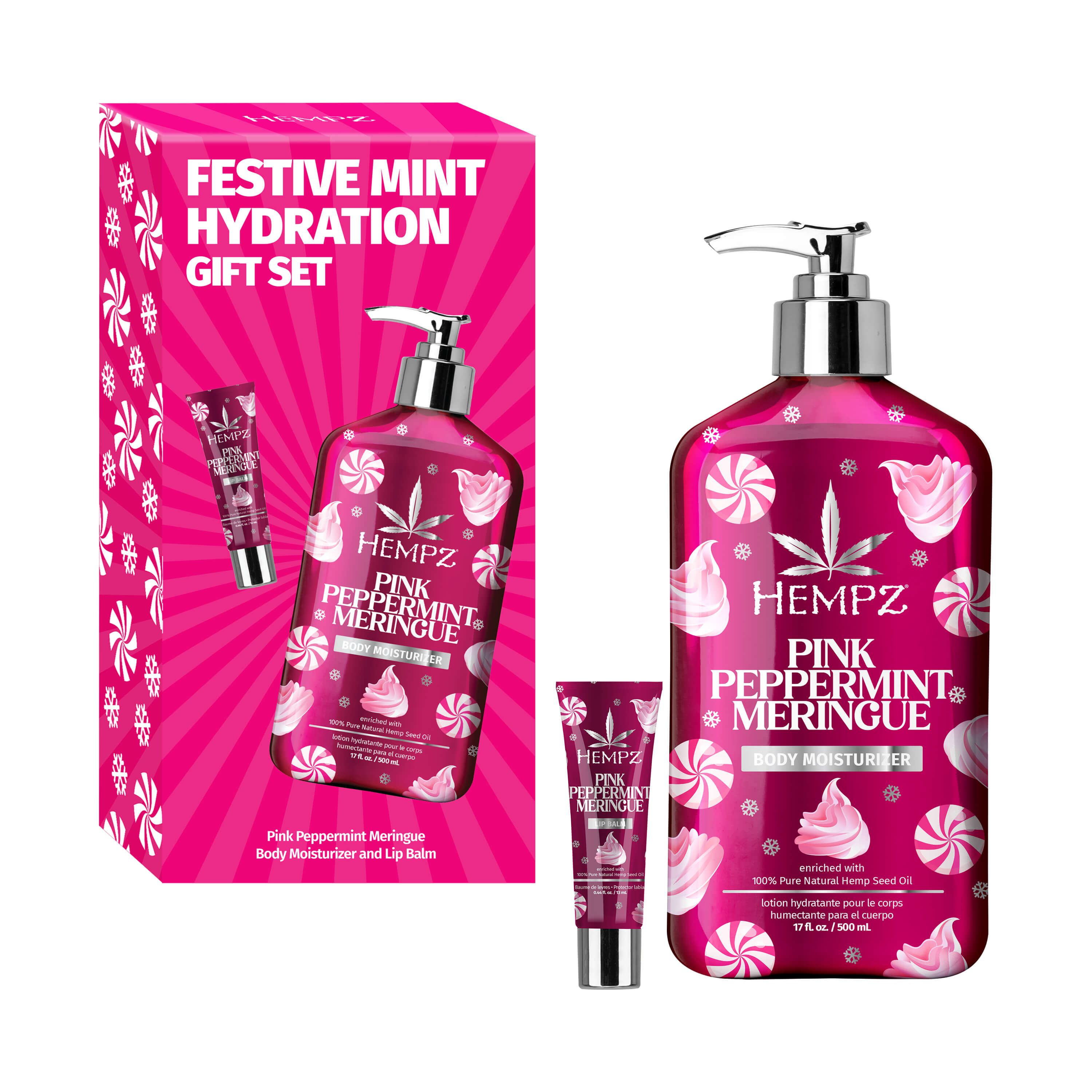Hempz Pink Peppermint Meringue Body Moisturizing Lotion & Lip