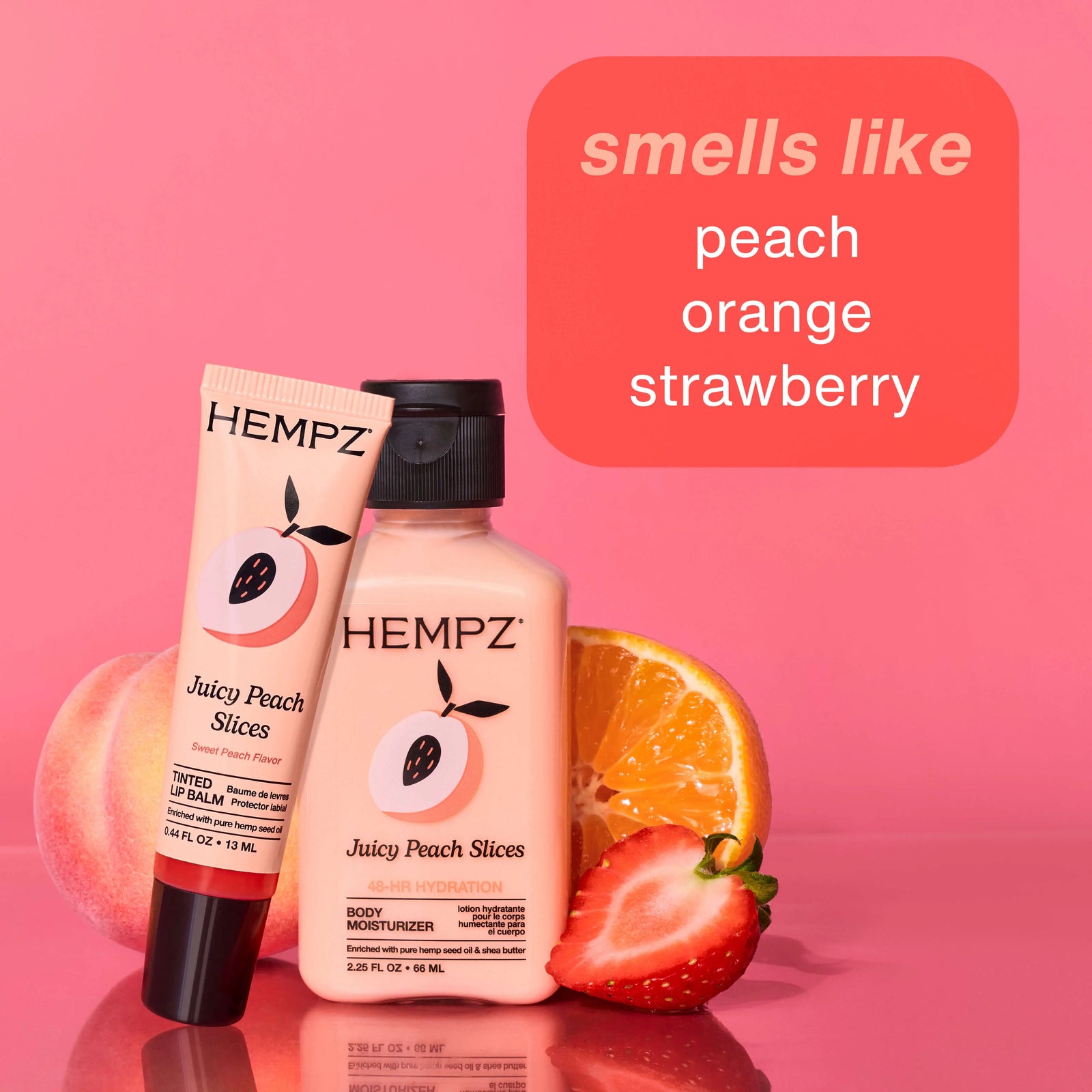 フェイスクリーム Amity Hempz Feelin' Peachy Mini Lotion & Lip Balm Set