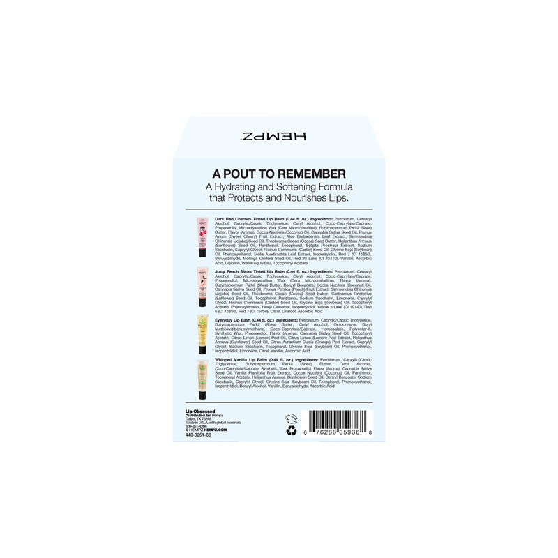 Hempz Lip Obsessed Moisturizing Lip Balm Set
