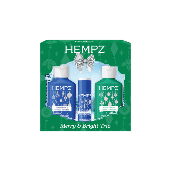 Merry & Bright Mini Moisturizing Holiday Body Lotions & Lip Balm Gift