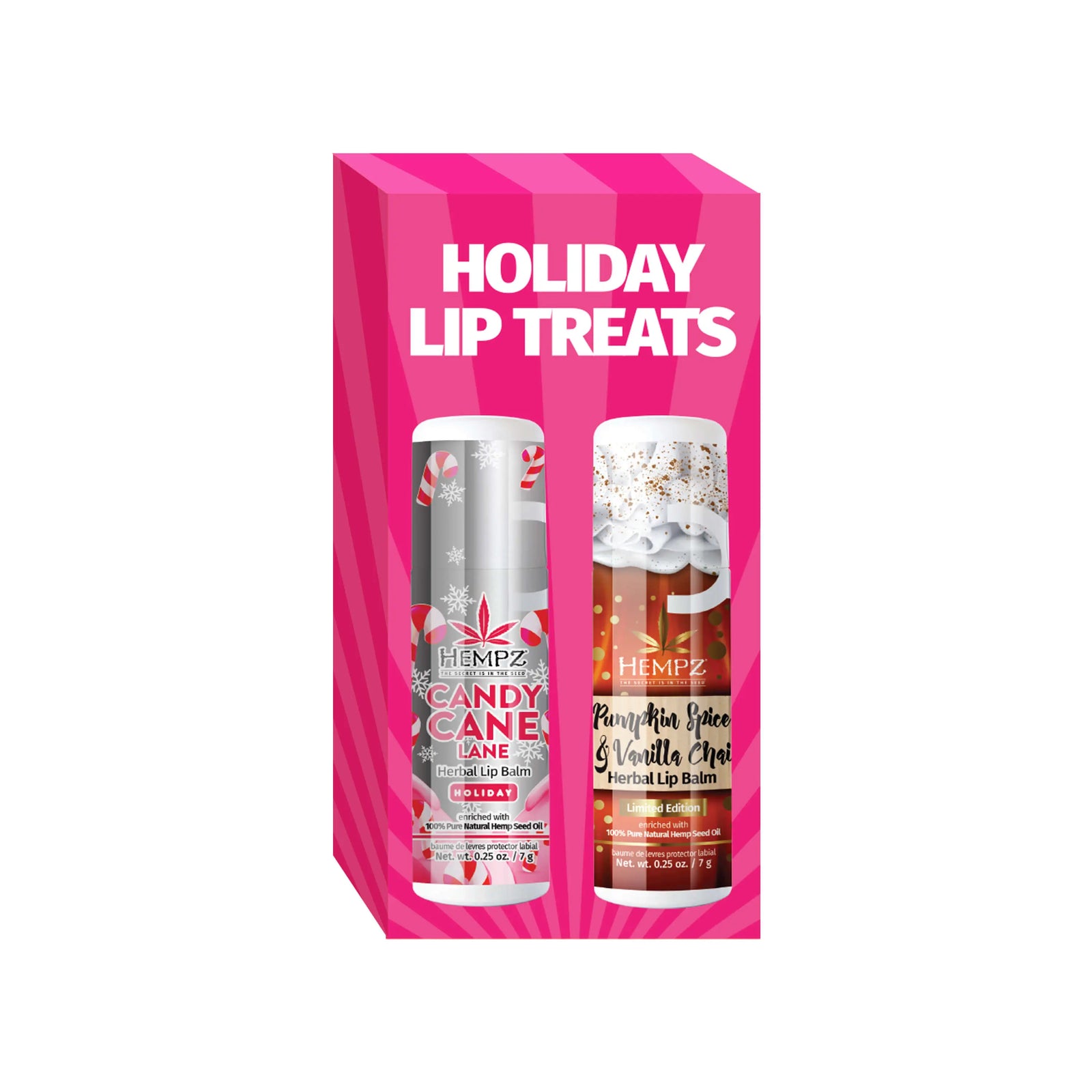 Hempz Pumpkin Spice & Vanilla Chai and Candy Cane Lane Lip