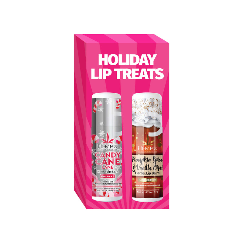 Pumpkin Spice & Vanilla Chai and Candy Cane Lane Lip Balm Set