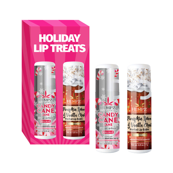 Pumpkin Spice & Vanilla Chai and Candy Cane Lane Lip Balm Set