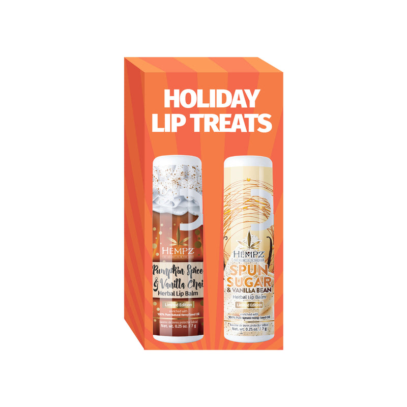 Spun Sugar & Vanilla Bean and Pumpkin Spice & Vanilla Chai Lip Balm Gift Set