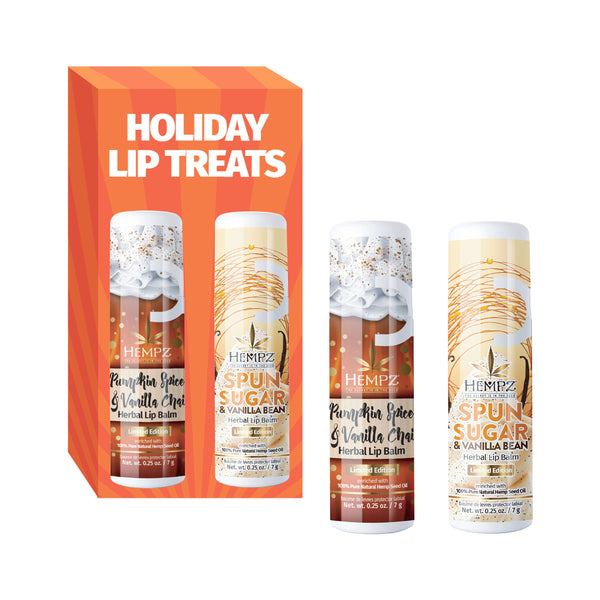 Spun Sugar & Vanilla Bean and Pumpkin Spice & Vanilla Chai Lip Balm Gift Set