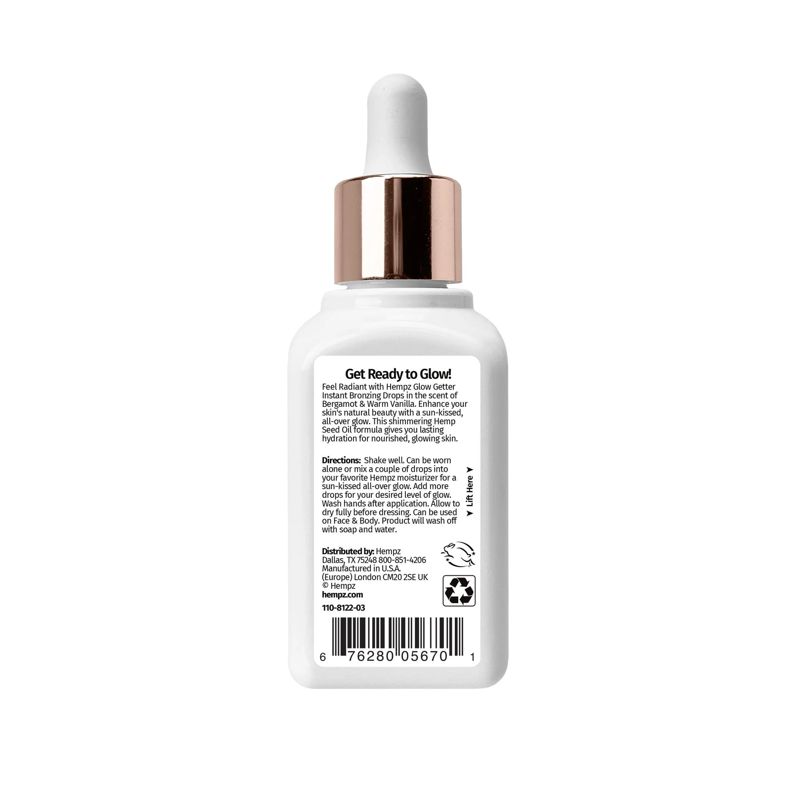 Hempz Glow Getter Herbal Instant Bronzing Drops for Face & Body