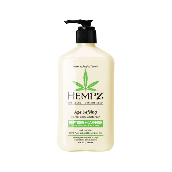 Hempz Age-Defying Herbal Body Moisturizing Lotion with Peptides and Caffeine