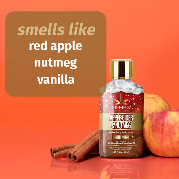 Hempz Apple Cider & Nutmeg lotion smells like red apple, nutmeg & vanilla
