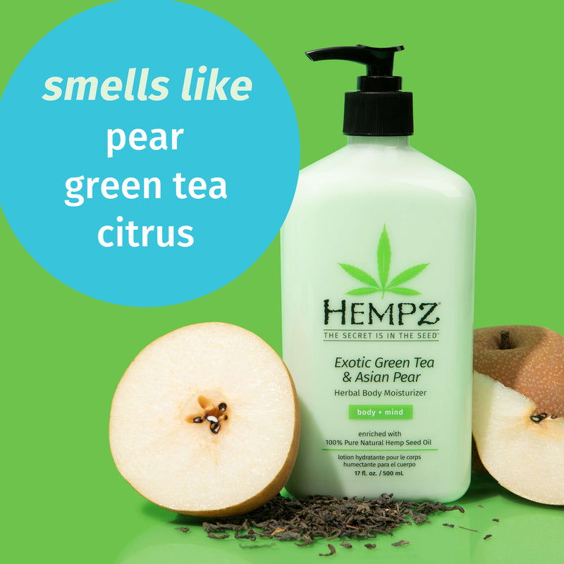Hempz Exotic Green Tea Lotion with pear and green tea notes