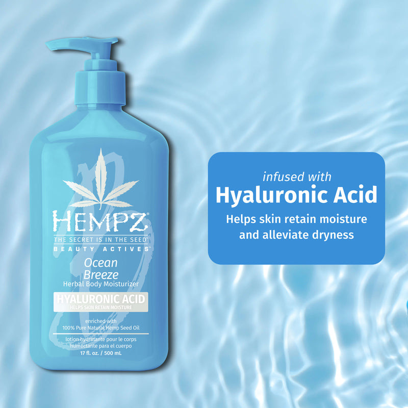 Hempz Ocean Breeze Lotion with hydrating hyaluronic acid