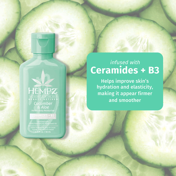 Hempz Travel-Size Cucumber and Aloe Lotion with Firming Ceramides
