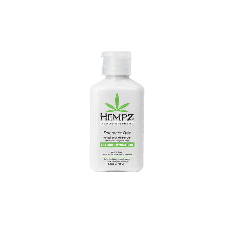 Hempz Travel-Size Fragrance-Free Herbal Body Moisturizing Lotion for Dry Skin