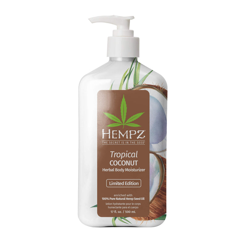 Hempz Tropical Coconut Herbal Body Moisturizing Lotion for Dry Skin