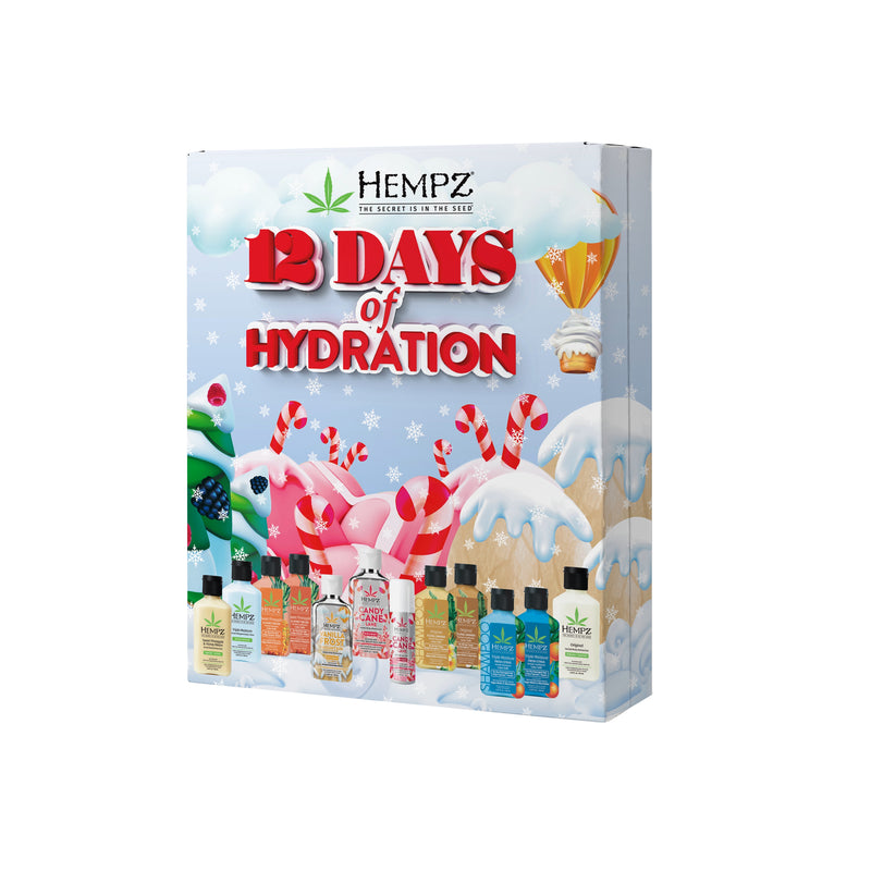 Hempz Twelve Days of Hydration Minis Gift Set, Front