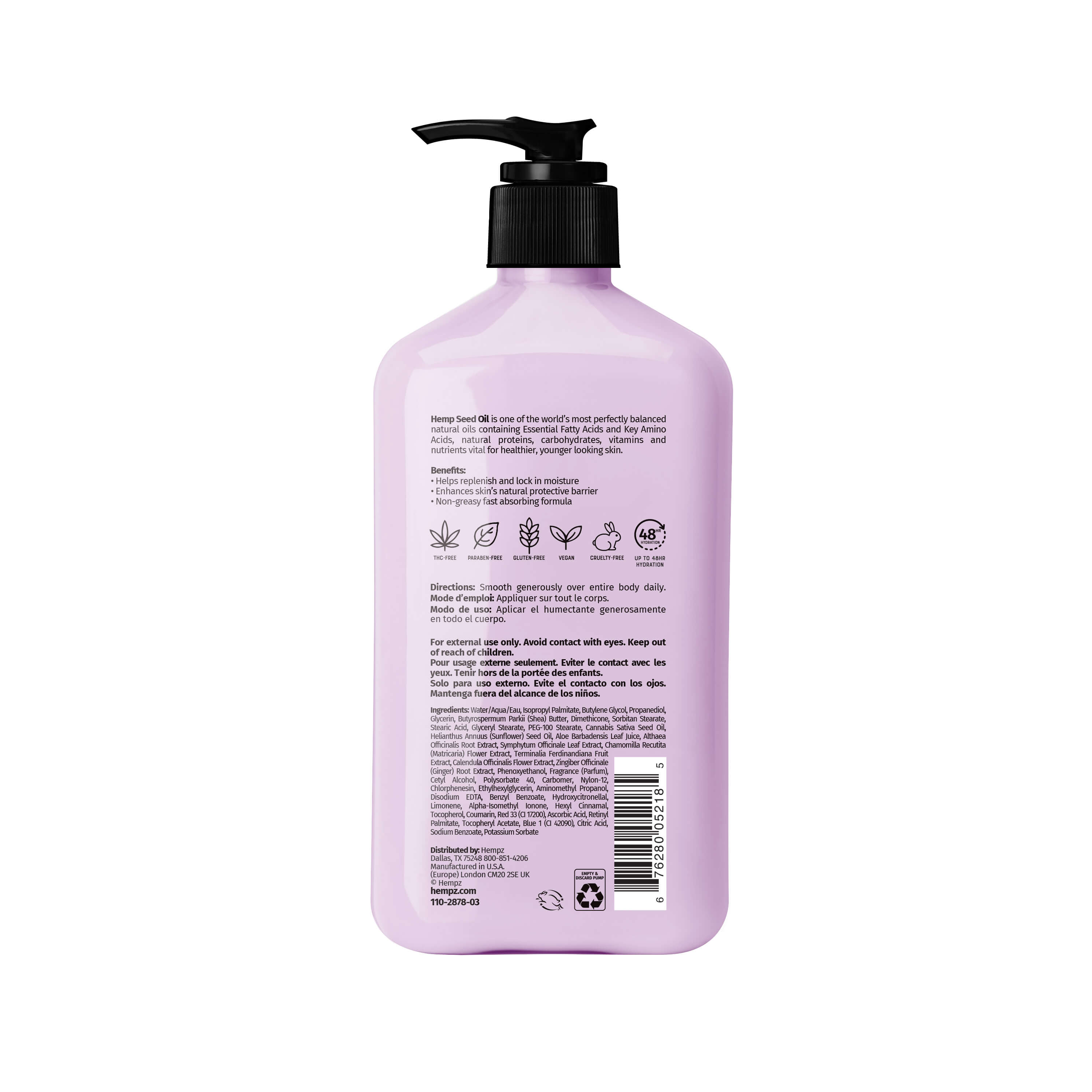 Hempz Vanilla Plum Herbal Body Moisturizing Lotion
