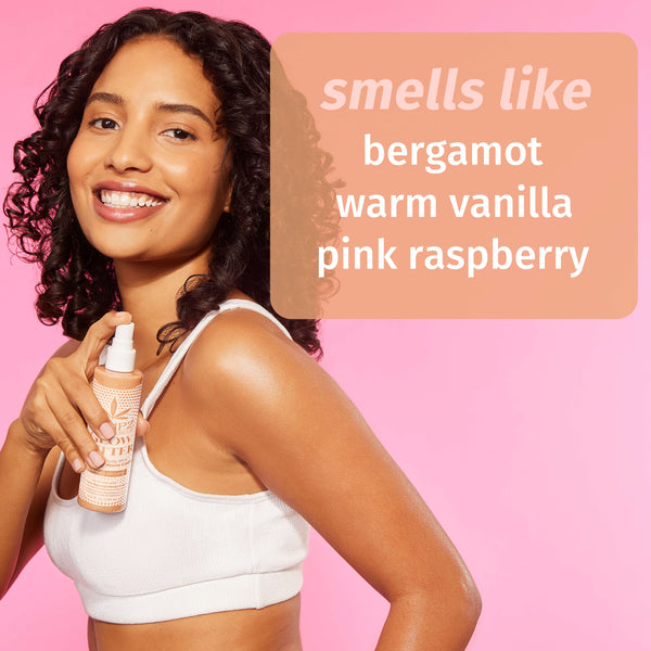 Notes of bergamot, warm vanilla, and pink raspberry