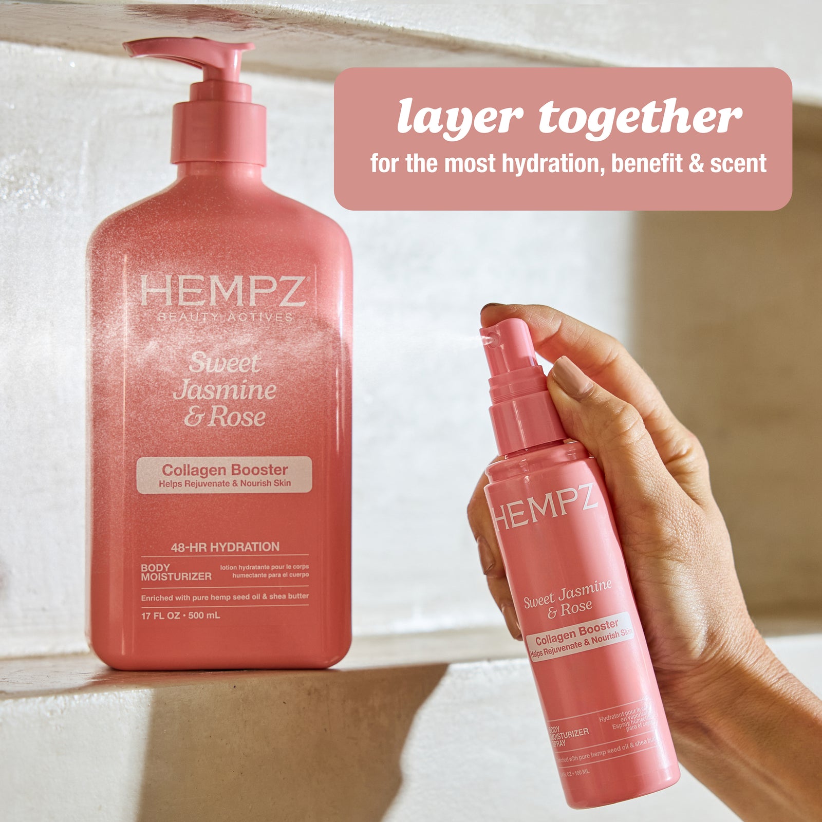 Hempz Beauty Actives Sweet Jasmine & Rose Moisturizing Body Lotion