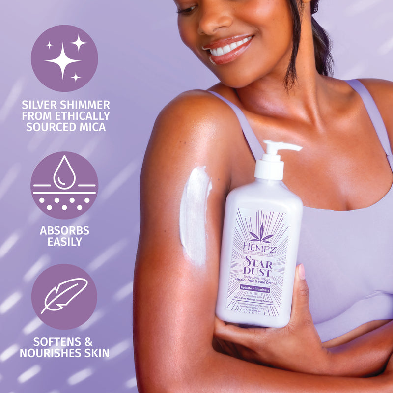 Star Dust Lotion Leaves Skin Shimmer Mica