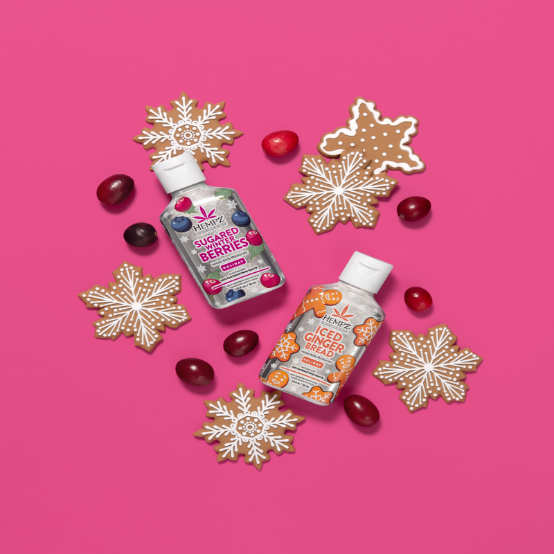 Hempz Sugared Winter Berries & Iced Gingerbread Mini Lotions 