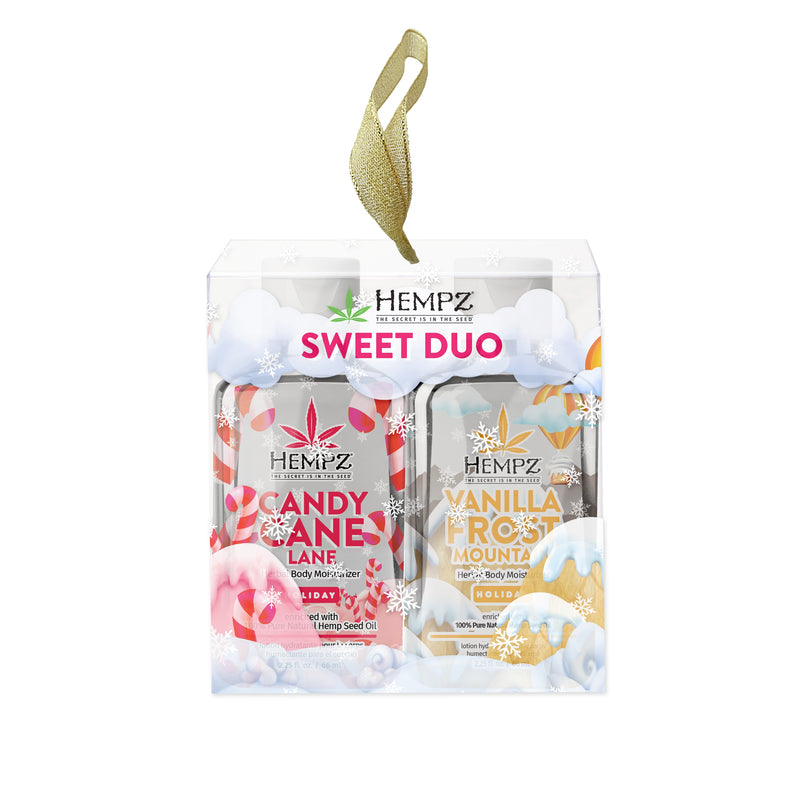 Hempz Sweet Duo Mini Moisturizing Lotion Ornament Gift Set