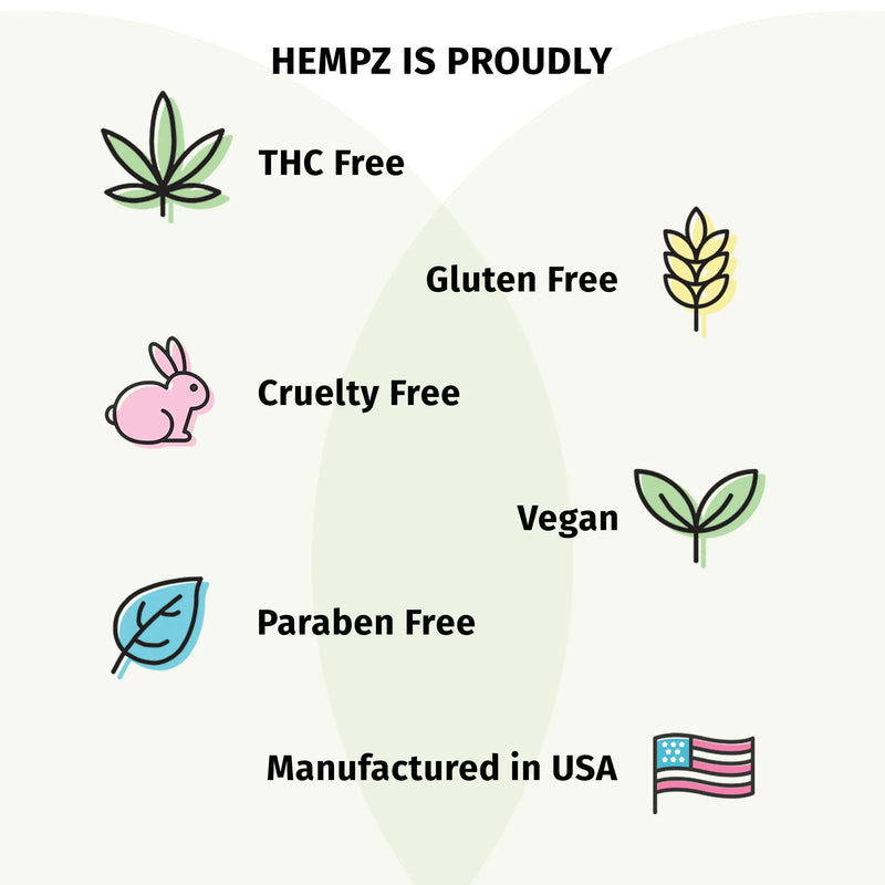 Hempz is THC free, paraben free, gluten free, vegan, cruelty free, and manufactured in USA