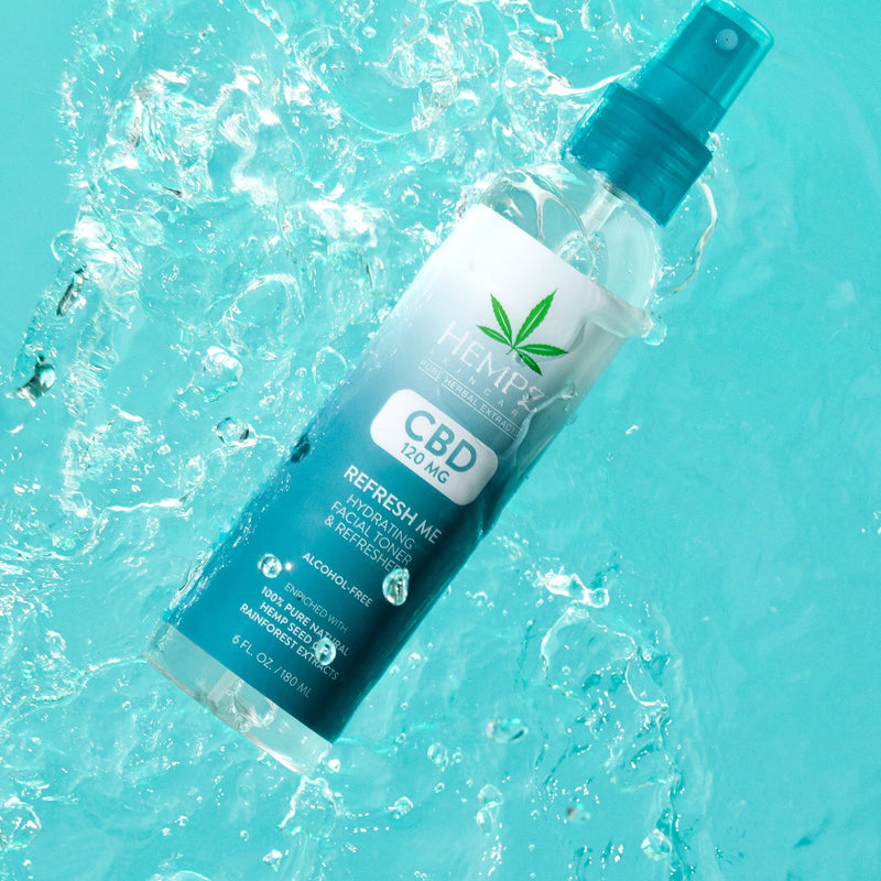 Hempz CBD Refresh Me Hydrating Facial Toner and Refresher in water
