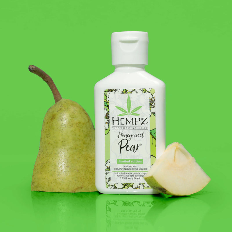 Hempz Travel-Size Honeysweet Pear Herbal Body Moisturizer with pear