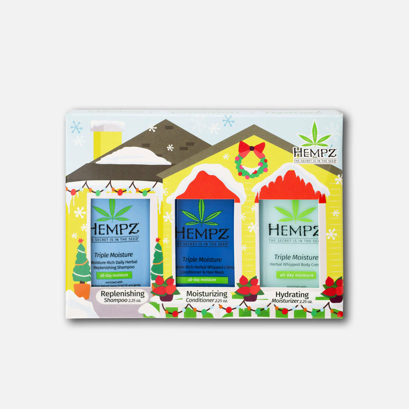 Triple Moisture Shampoo, Conditioner & Moisturizer Gift Set, Front