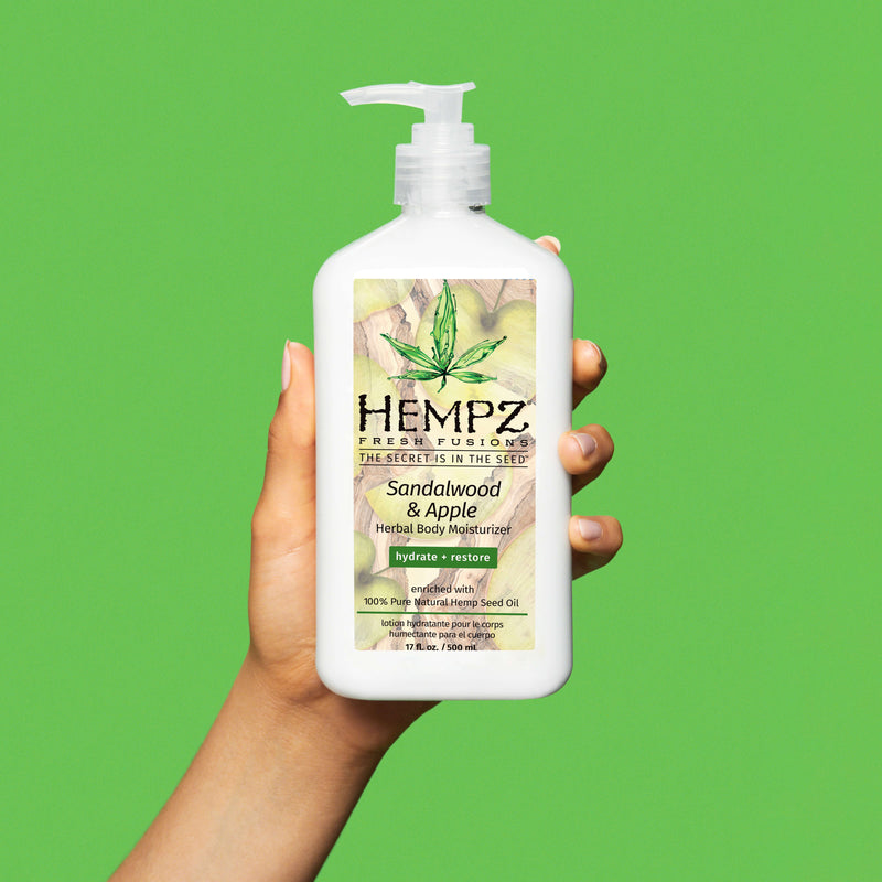 Hempz Fresh Fusions Sandalwood & Apple Herbal Body Moisturizing Lotion for Dry Skin