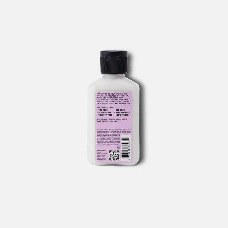 Hempz Travel-Size Hempz CBD Aromatherapy Lavender Oil Herbal Body Moisturizer Lotion, Back