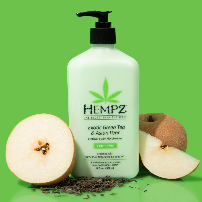 Hempz Exotic Green Tea & Asian Pear Herbal Body Moisturizing Lotion with Asian Pear and Green Tea