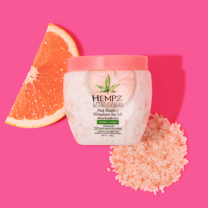 Hempz Fresh Fusions Pink Pomelo & Himalayan Sea Salt Herbal Body Salt Scrub with Grapefruit & Himalayan Sea Salt
