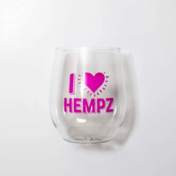 Hempz I love Hempz cocktail glass