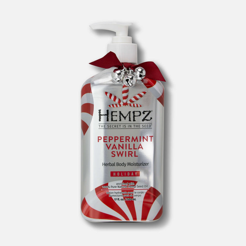 Hempz Peppermint Vanilla Swirl Herbal Body Moisturizing Holiday Lotion for Dry Skin