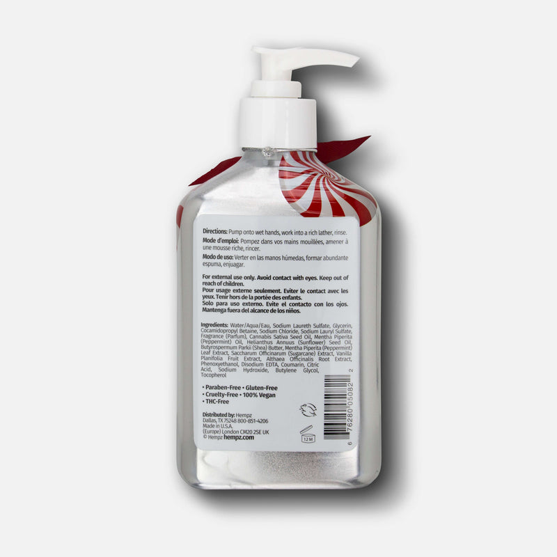 Hempz Peppermint Vanilla Swirl Herbal Hand Wash Soap for Dry Hands, Back